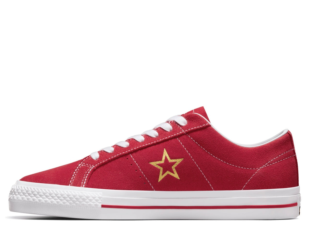 送料無料】CONS ONE STAR PRO SUEDE VARSITY RED A06646C – LOWHAI