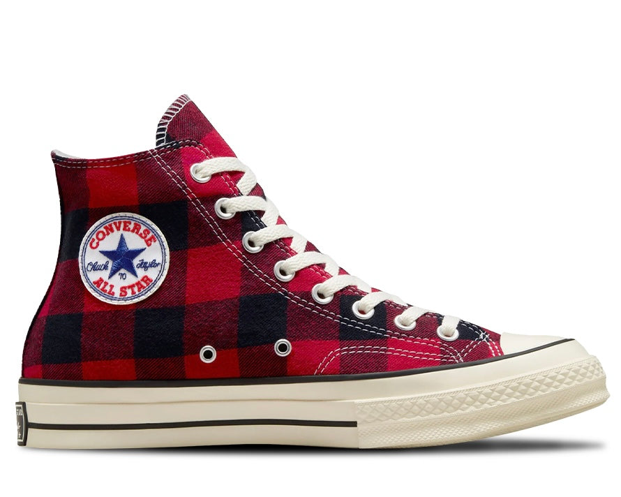 送料無料】CT70 HI UPCYCLED FLANNEL RED – LOWHAI