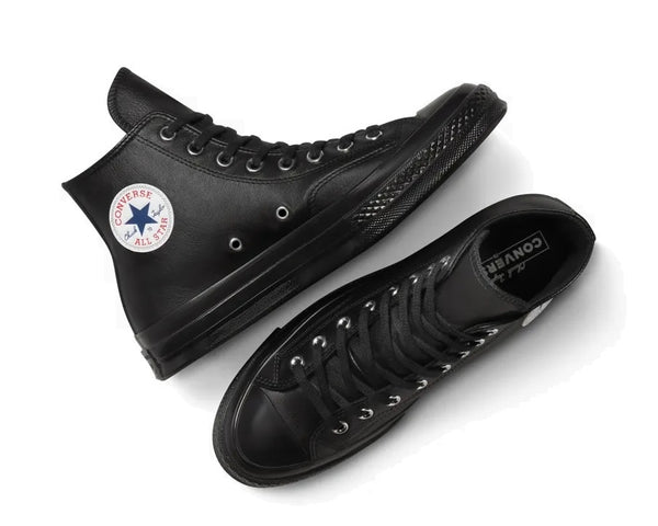 コンバースチャックテイラー-ブラック-レザー-黑-ハイカット-CHUCK70-CT70-LEATHER-HI-BLACK-A15169C