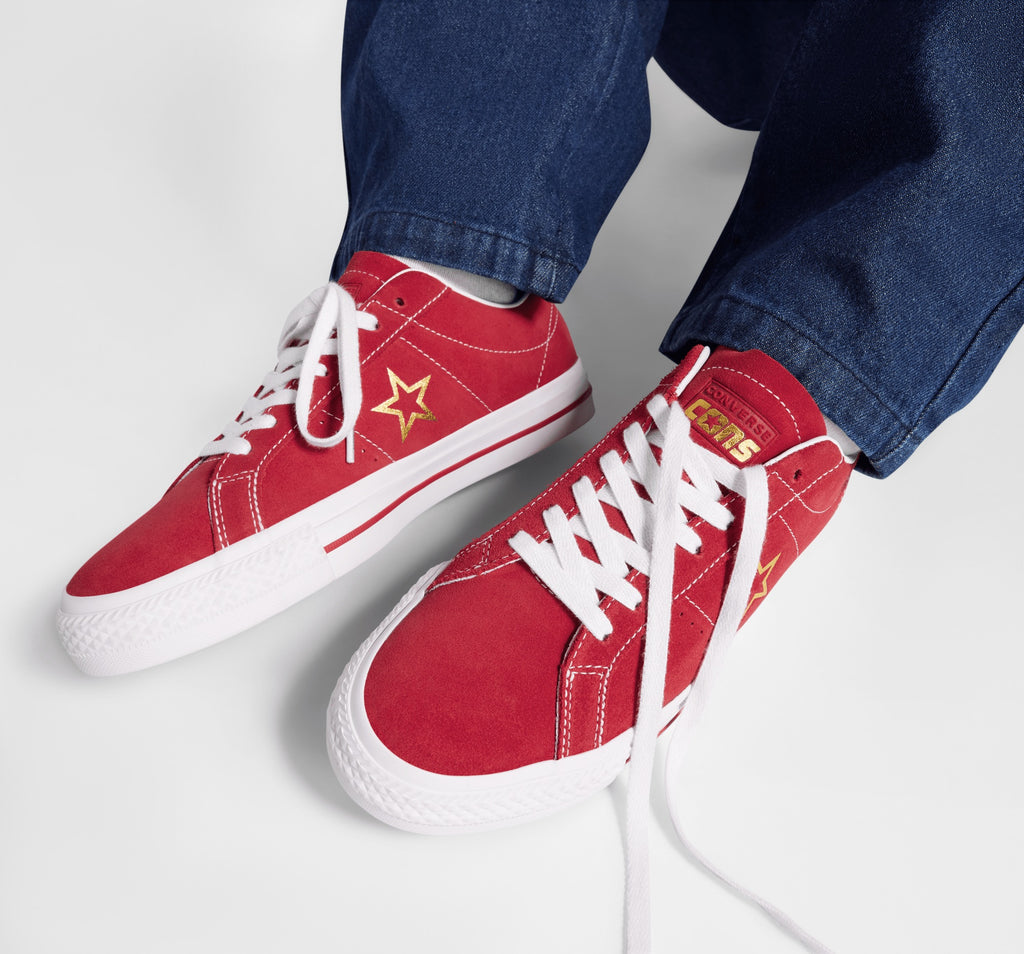 送料無料】CONS ONE STAR PRO SUEDE VARSITY RED A06646C – LOWHAI