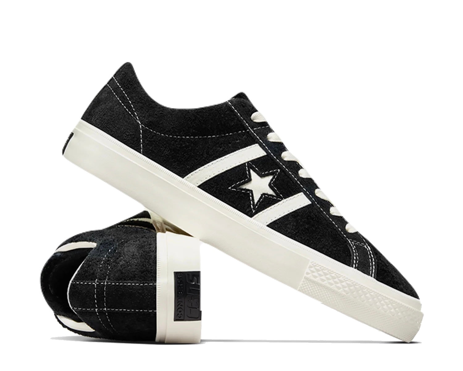 【CONVERSE ONE STAR 】ブラック ベルクロスニーカー 極美品□コンバース【23.5】日本製 ワンスター ベルクロ