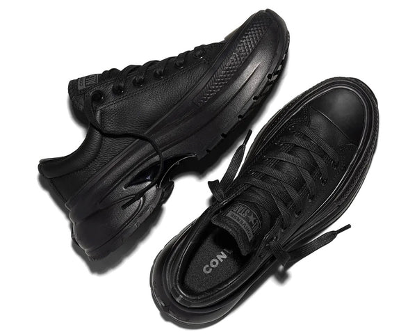 【送料無料】RUN STAR CRUSH OX LEATHER BLACK A20238C