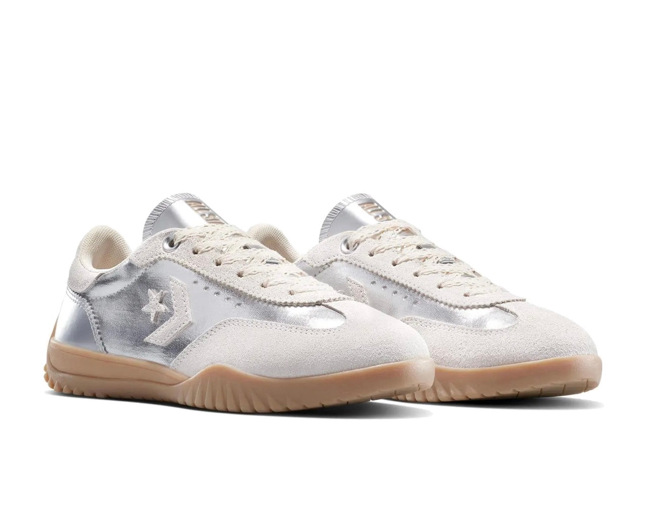 送料無料】RUN STAR TRAINER METALLIC CANVAS OX SILVER A15189C